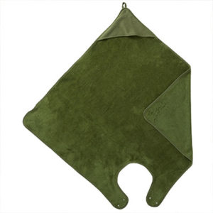cape de bain tablier en bambou couleur vert fougère de BB and co vendu par rêves de fil