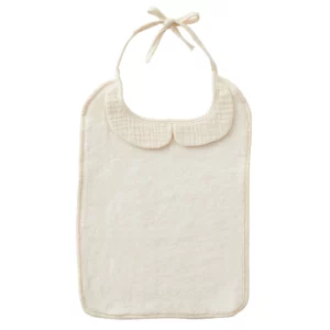 Grand bavoir bambou et gaze de coton mousse de lait