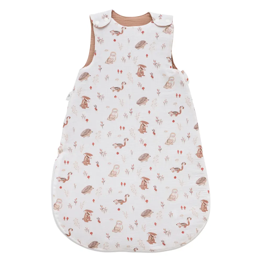 Gigoteuse gaze de coton clairière / Mocha – Cosy Forest