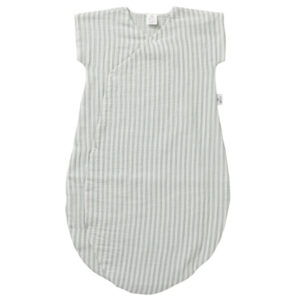 Gigoteuse d’été personnalisée rayé vert de gris – Soft Stripes vert de gris de BBand Co vendu par rêves de fil