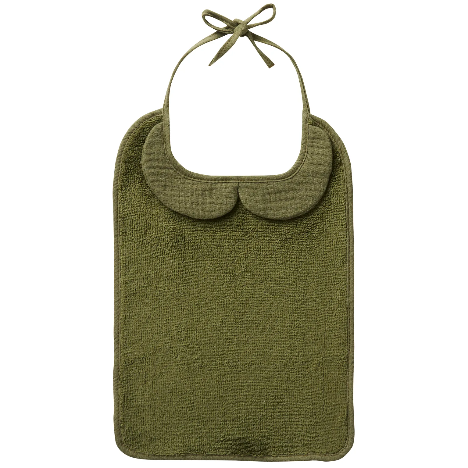 Grand bavoir personnalisable bambou et gaze de coton fougère