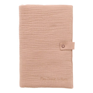 Protège carnet de santé personnalisable collection Mix & Match, couleur mocha Vendu par Rêves de fil.