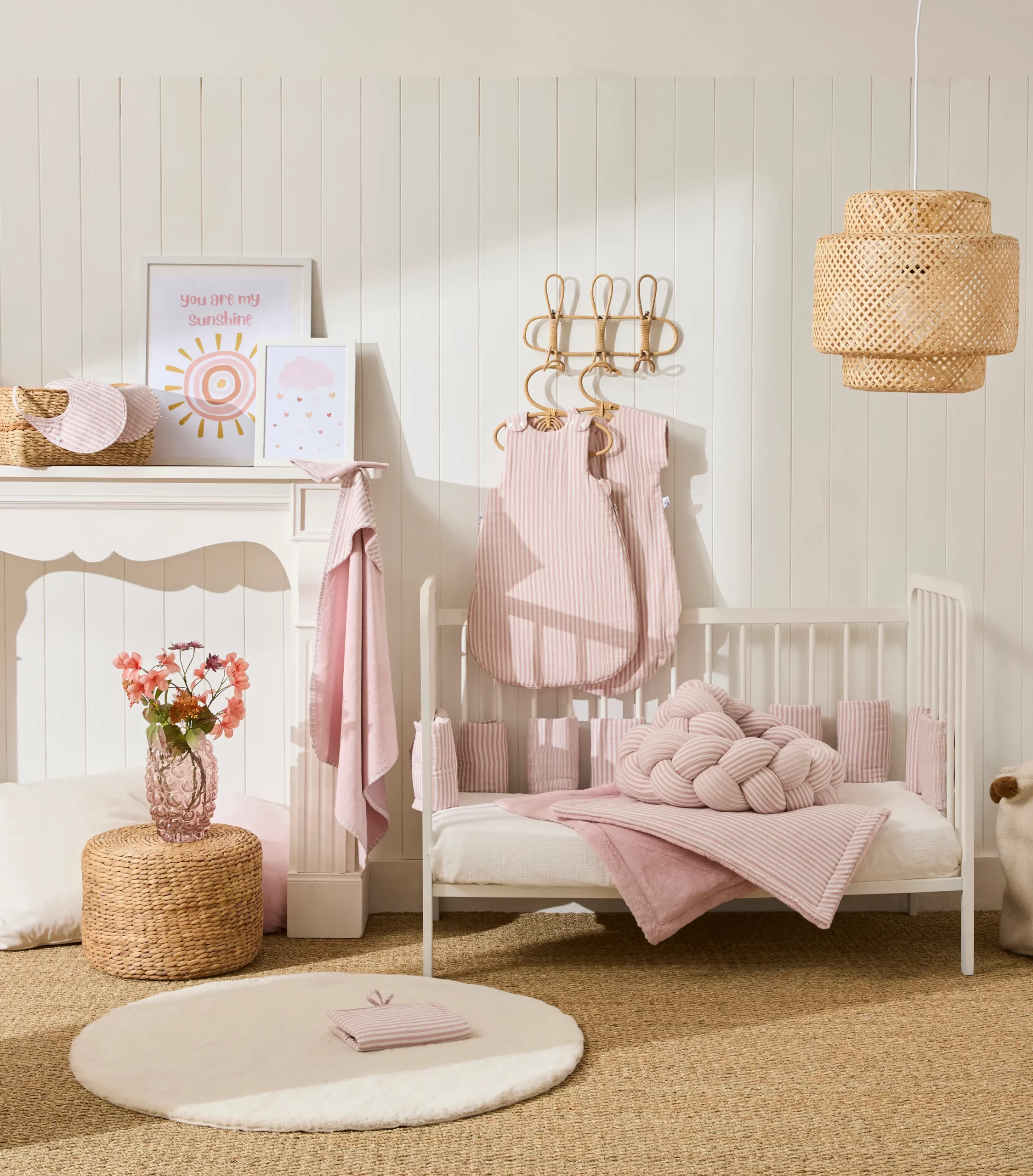 Tour de lit modulable & respirant rayé – Soft Stripes BB and co par rêves de fil