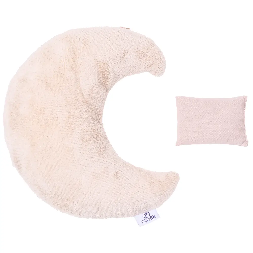 Bouillotte lune bambou/ gaze de coton biscuit de bébé and Co par rêves de fil