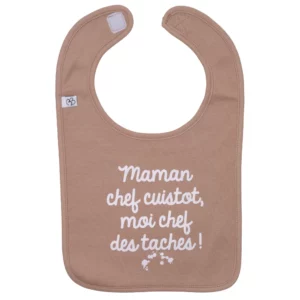 Bavoir « Maman chef cuistot » Mocha