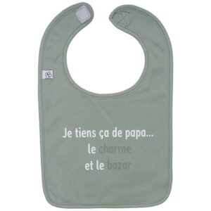 Bavoir à message "Je tiens ça de papa"