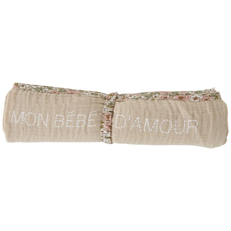 Lange en double gaze de coton gaufré Afternoon Tea de bébé and co par reves de fil